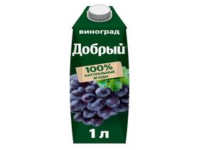 Сок Добрый Виноград, упаковка 1 л — Новосибирск